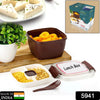 5941 Unique Lunch Box Reusable Freezer Safe Food Containers with Spoon for Adults and Kids, BPA free Plastic Material Eshaan Traders