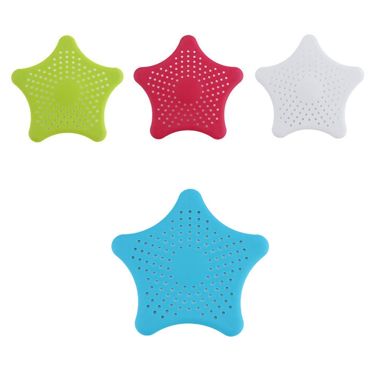 0830  Star Shape Suction Cup Kitchen Bathroom Sink Drain Strainer Hair Stopper Filter, Star Shaped Sink Filter Bathroom Hair Catcher, Drain Strainers Cover Trap Basin(Mix Color 1 Pc) Eshaan Traders