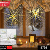 3D Gold Star Hanging Decoration Star, Acrylic Look  Hanging Luminous Star for Windows, Home, Garden Festive Embellishments for Holiday Parties Weddings Birthday Home Decoration ( Big / Medium, Small ) Eshaan Traders