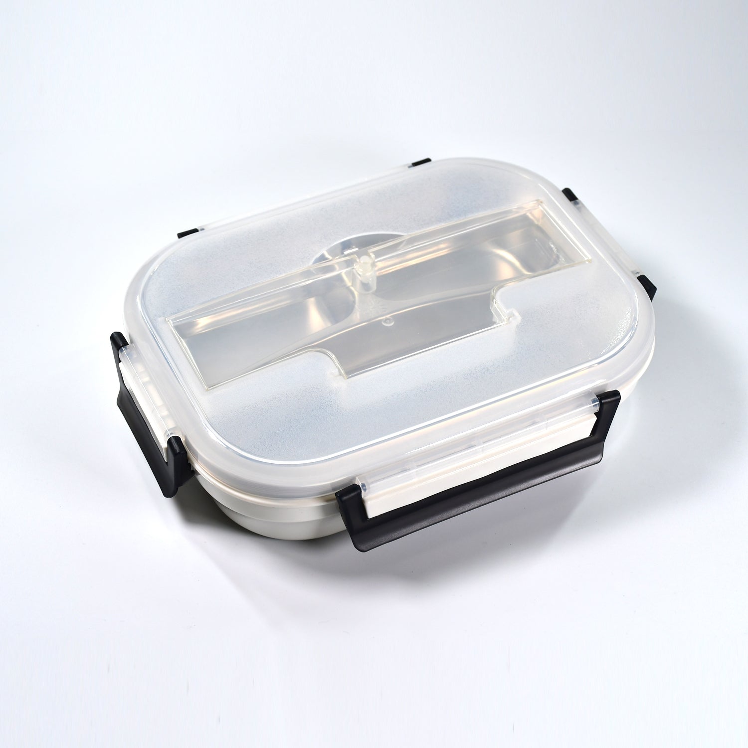 2977 Lunch Box for Kids and adults, Stainless Steel Lunch Box with 3 Compartments With spoon slot. DeoDap