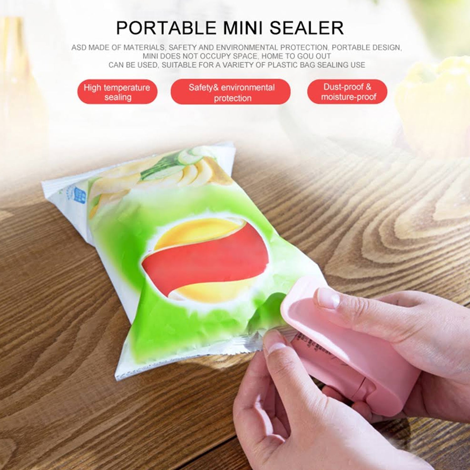 7675 Mini Sealing Machine Plastic Bag Sealer Portable Mini Super Seal Packing Plastic Bag Tool Sealing Machine Hand Held Heat (1Pc) DeoDap