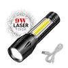 7528  Mini Search Rechargeable LED Long Range Flashlight Emergency Light Torch DeoDap