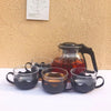 5886 Flame Proof Glass Kettle & Cup  Set With Stainer High Quality Kettle Set For Home & Cafe Use  (4 Cup & 1 Kettle) (24 Pc Moq) Eshaan Traders