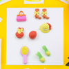 Fancy & Stylish Colorful Erasers, Mini Eraser Creative Cute Novelty Eraser for Children Different Designs Eraser Set for Return Gift, Birthday Party, School Prize, Cookware Shaped, Makeup Set Eraser (9 pc & 8 Pc Set) Eshaan Traders