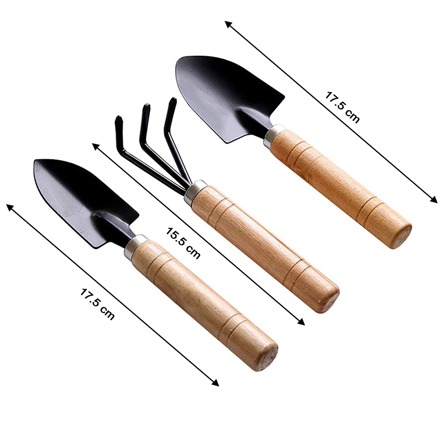 0541 Small sized Hand Cultivator, Small Trowel, Garden Fork (Set of 3) Eshaan Traders