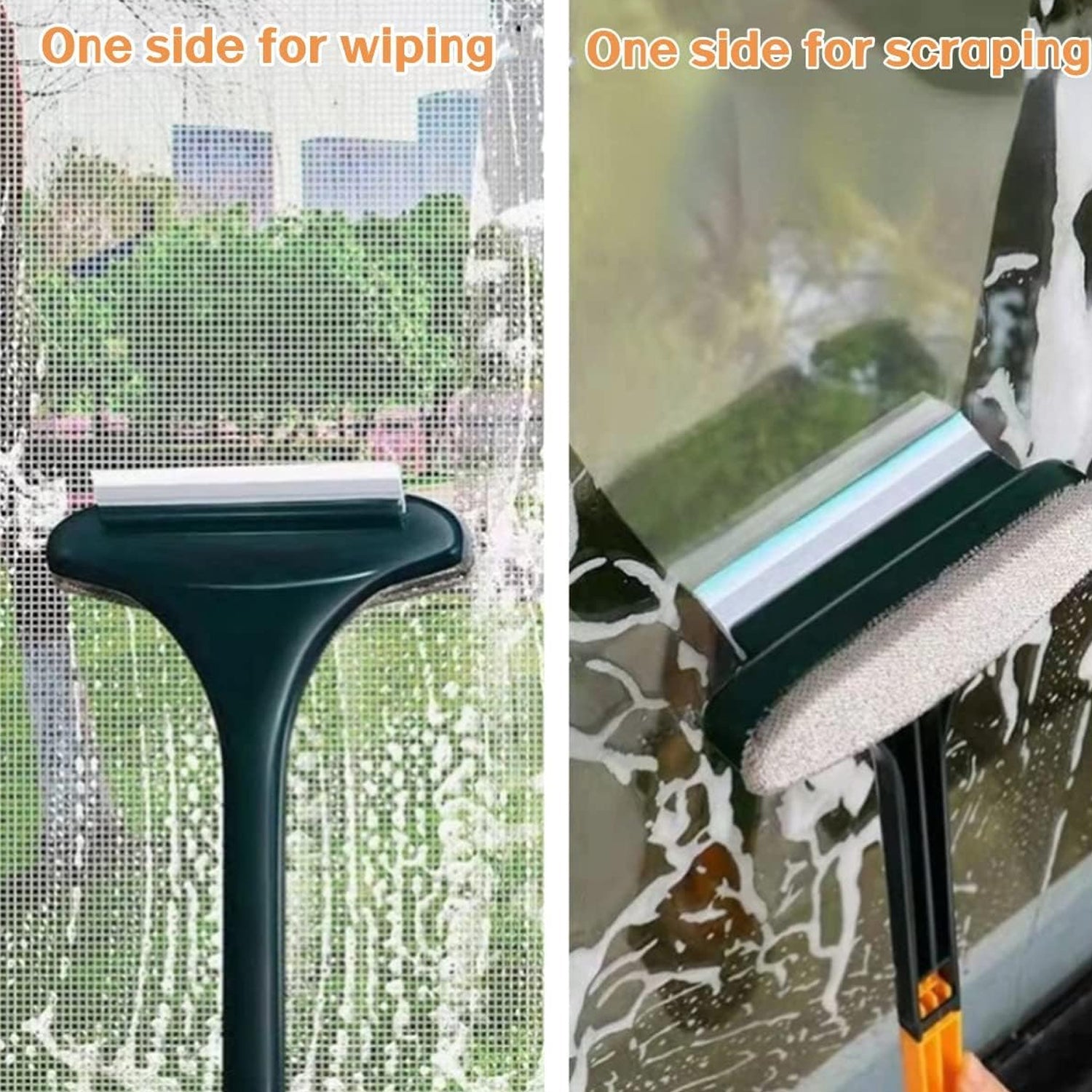 Brush 2 in 1 Mesh Cleaning Brush & Wiper with Extended Handle Window Cleaning Brush Net Cleaner,Magic Window Cleaner Brush, Window Mesh Cleaner (1 Pc) Eshaan Traders