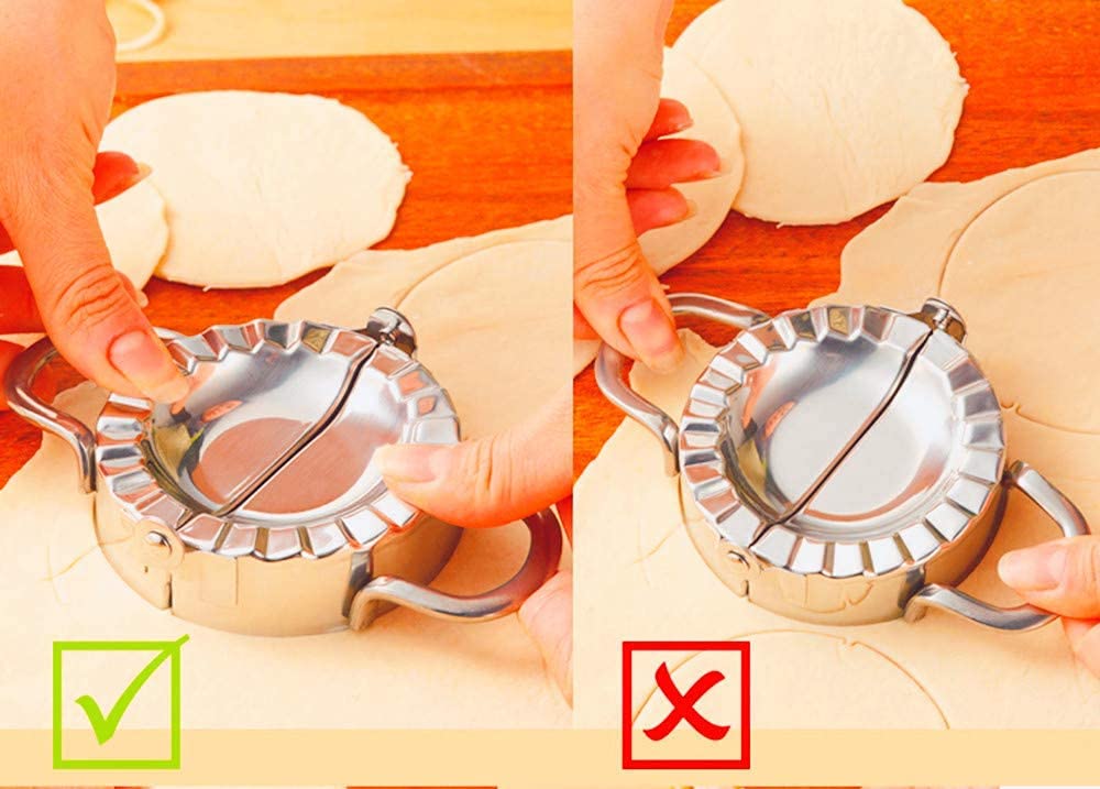 2219 Stainless Steel Dumpling Maker, Dough Cutter Pie Mold Tool. DeoDap