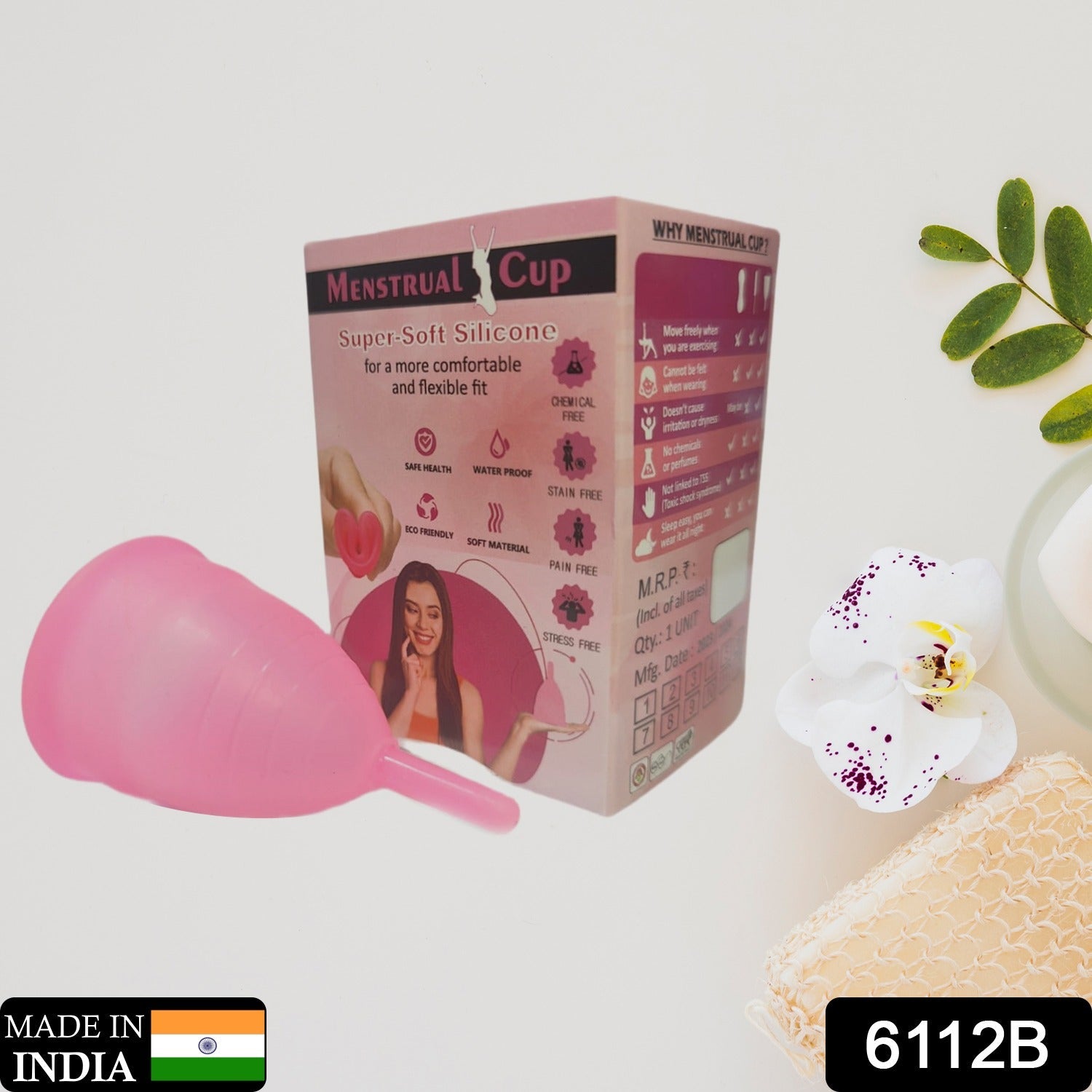 6112B REUSABLE MENSTRUAL CUP USED BY WOMENS AND GIRLS DURING THE TIME OF THEIR MENSTRUAL CYCLE Eshaan Traders