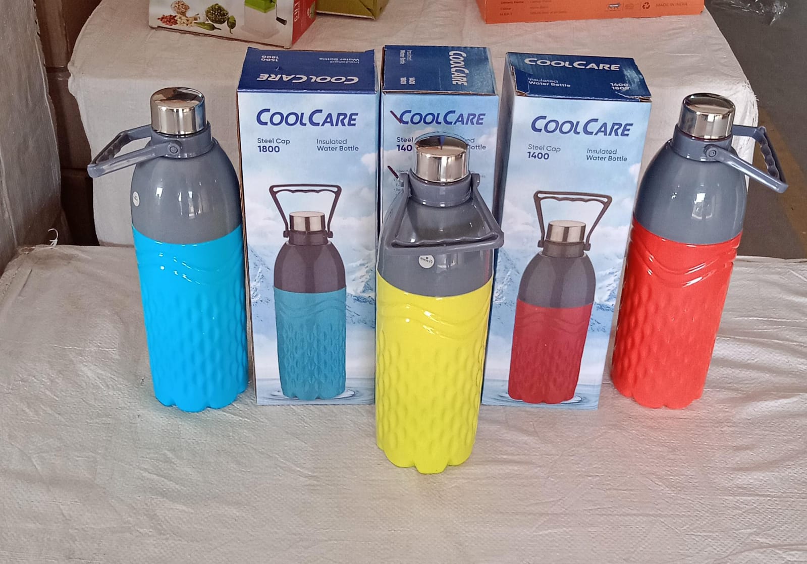 6248 Plastic Sports Insulated Water Bottle with Handle & Color Box Easy to Carry High Quality Water Bottle, BPA-Free & Leak-Proof! for Kids' School, For Fridge, Office, Sports, School, Gym, Yoga (1 Pc Mix Color 1400ML) Eshaan Traders