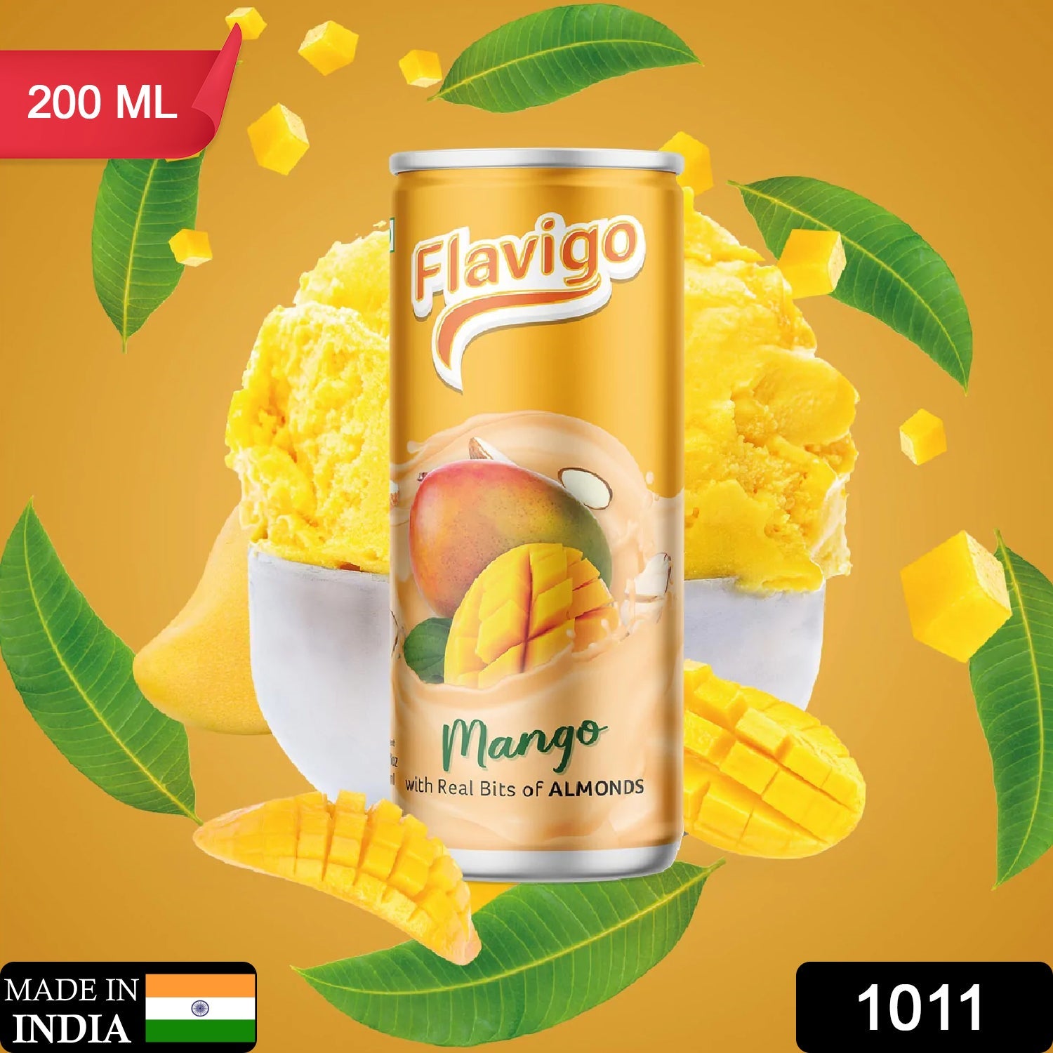 1011 Flavigo Mango Ice Cream Milkshake (200Ml) | Ice cream shakes Eshaan Traders