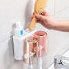 Wall Mount Toothbrush Holder with 3 & 2 Cups Automatic Toothpaste Holder Multi-Functional Kids Favorite Candy Toothbrush Holder Bathroom Accessories Organizer Rack Eshaan Traders