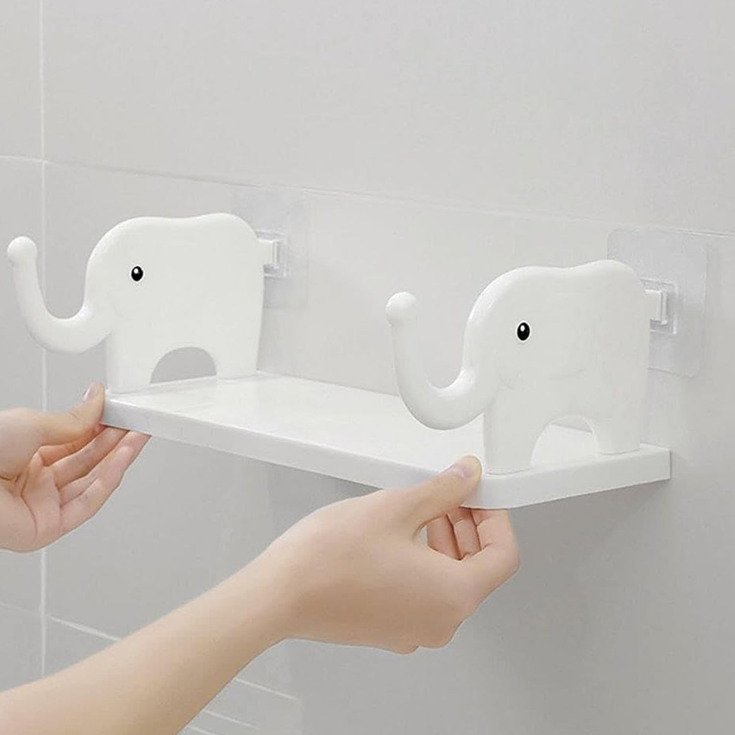 9272 MULTIFUNCTIONAL  ELEPHANT SHAPED STORAGE SHELF, NO PUNCHING WALL MOUNTED MINI STORAGE RACK, CREATIVE CUTE ELEPHANT SHELF ORGANIZER FOR KITCHEN BATHROOM BEDROOM STUDY Eshaan Traders