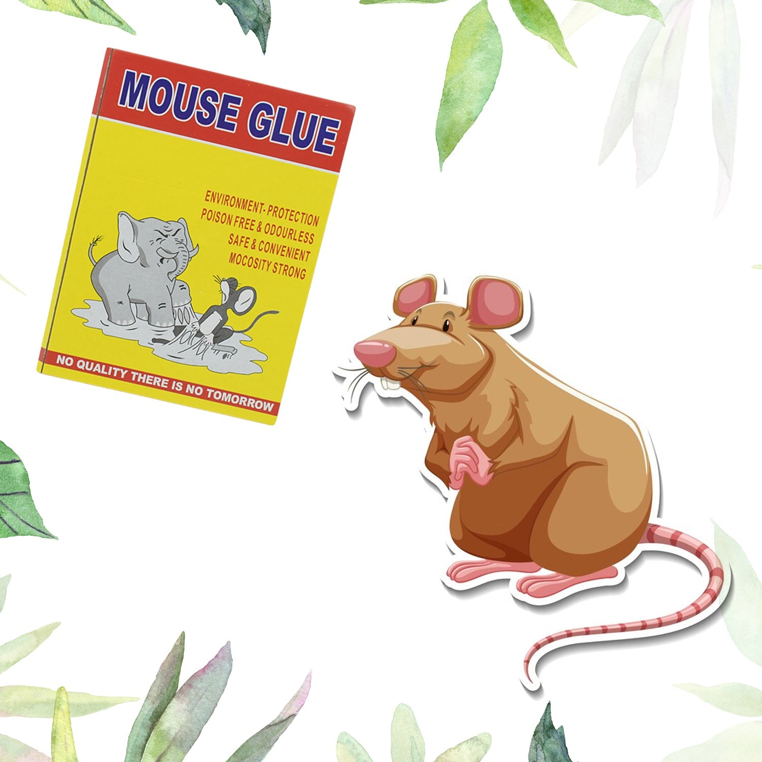 1210 Mouse Trap Glue Pad, No Smell, Non-Poisonous, Easy to Use, Easily Disposable, Adhesive Sticky Glue Pad, Non Toxic, Rat Terminator for Home, Office, Godown Eshaan Traders