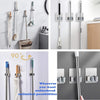 1704 Stainless Steel Mop Broom Holder Organizer, With Glue 6gm Adhesive Wall Mounted Mop Organizer Storage Rack Clip Heavy Duty Broom Hanger for Laundry Room Garden Tool Holder Bathroom Accessories (1 Pc) Eshaan Traders