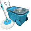 1160 Heavy Duty Microfiber Spin Mop with Plastic Bucket (Multicolour) Eshaan Traders