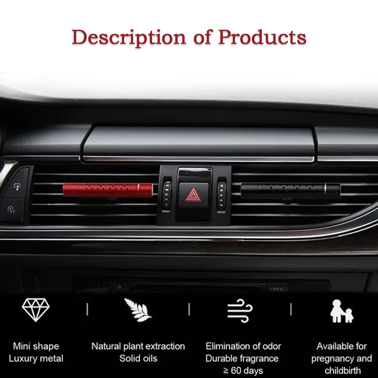 6591 Car Air Perfume For AC Vent - New Long Lasting And Sweet Fragrances with Rotating Flow Control - Magnetic, Ocean, Lavender, Cologne, Lemon - Interior Accessories For Car Eshaan Traders