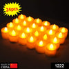 1222  Festival Decorative - LED Tealight Candles (White, 24 Pcs) Eshaan Traders