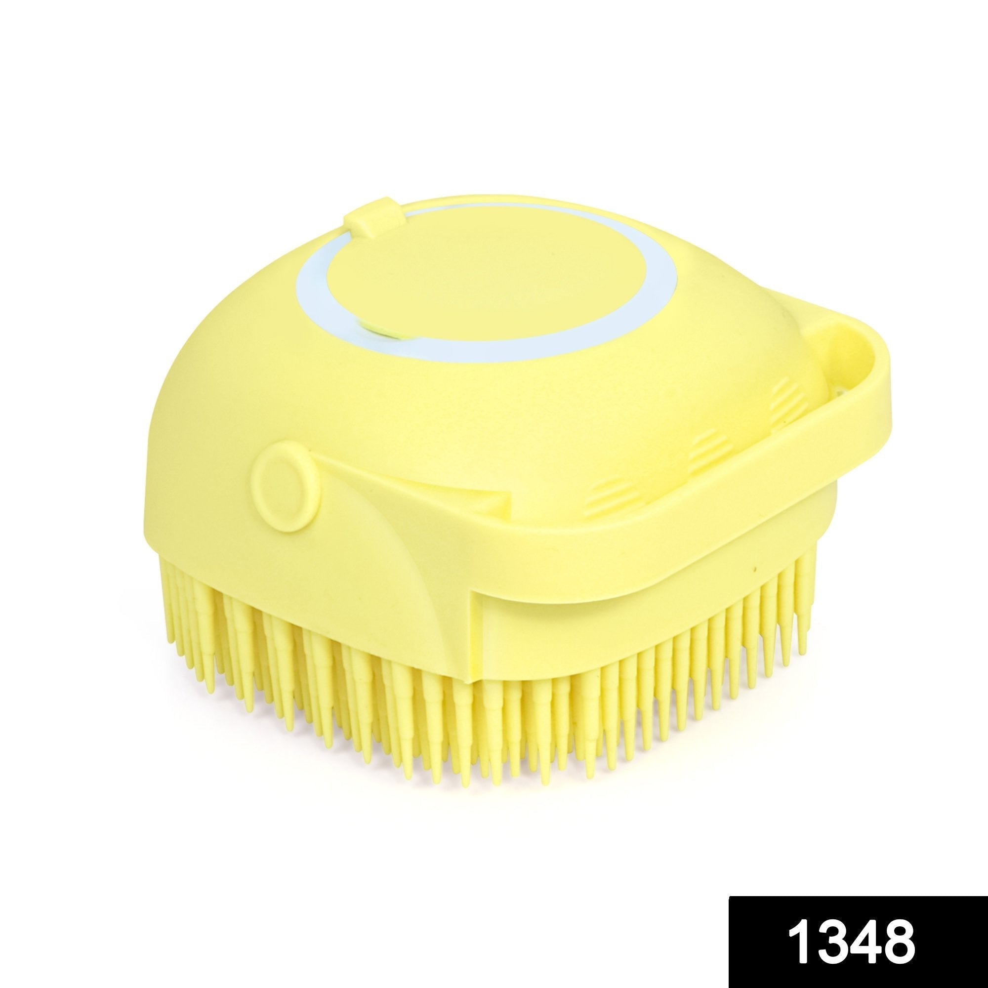 1348 Silicone Massage Bath Body Brush Soft Bristle With Shampoo Dispenser Eshaan Traders