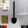 1420 Silicone Toilet Brush with Holder Stand for Bathroom Cleaning Eshaan Traders