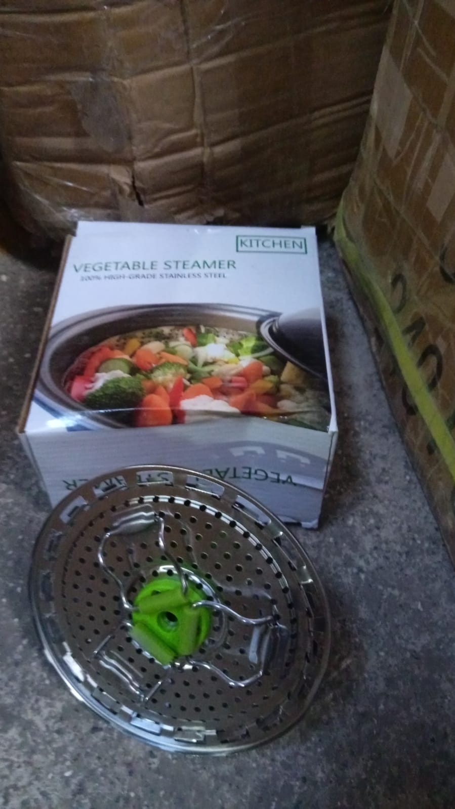 5350 Steel Vegetable Steamer Unique Design Foldable Steamer For Fish Seafood Cooking Eshaan Traders