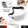 1351 Electric Eye Massager Dark Circles Dry Eyes Eye Bag Eye Relief Vibration Magnet Therapy Eye Care Massage Device with Adjustable Elastic Band for Improving Sleep Eshaan Traders