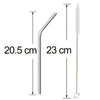 1733 Reusable Stainless Steel Drinking Straws Bent (4 Bent Straws, 1 Brush) DeoDap