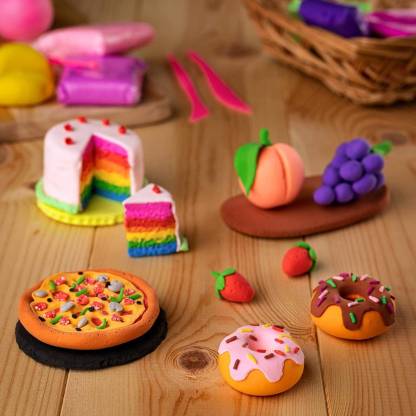 1918 Non-Toxic Creative 50 Dough Clay Mould 5 Different Colors, (Pack of 6 Pcs) DeoDap