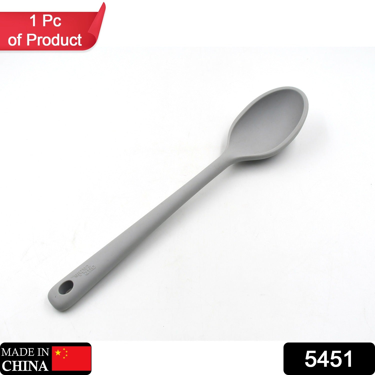 5451 Silicone Spoons for Cooking - Large Heat Resistant Kitchen Spoons (32cm) Eshaan Traders