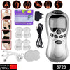 6723  Multifunctional Massager, Health Care Digital Chinese Meridian Tens Therapy Massager Relax Body Muscle Accupuncture Machine 4 Electrode Pads & Charger Adapter and Cable,  Physiotherapy, Electric Digital Therapy neck back Mane Massage Eshaan Traders