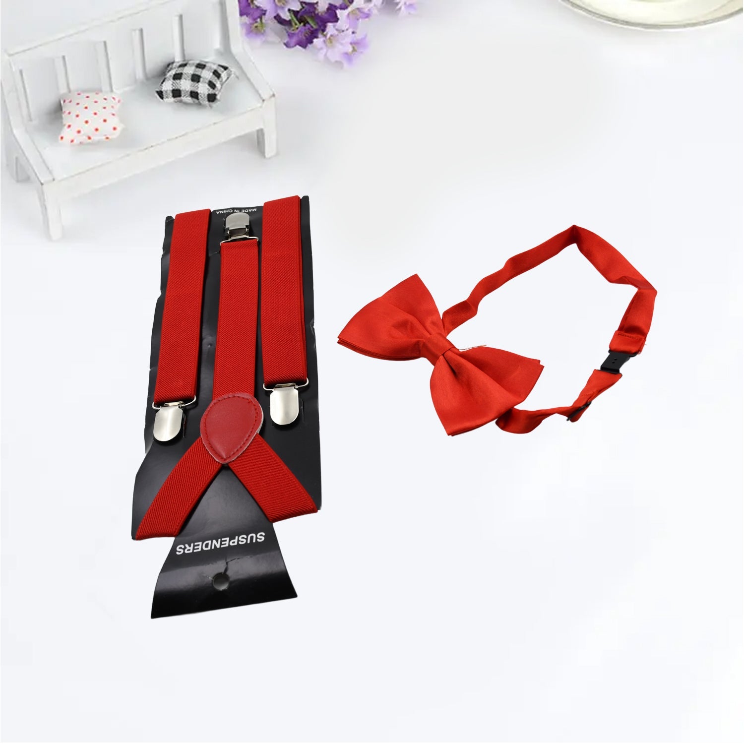 7297 Fashion Accessories Suspenders for Men: Button Pant Braces Clothes Accessory with Elastic, Y Back Design - Regular and Tall Sizes Mix color (1pc) Eshaan Traders