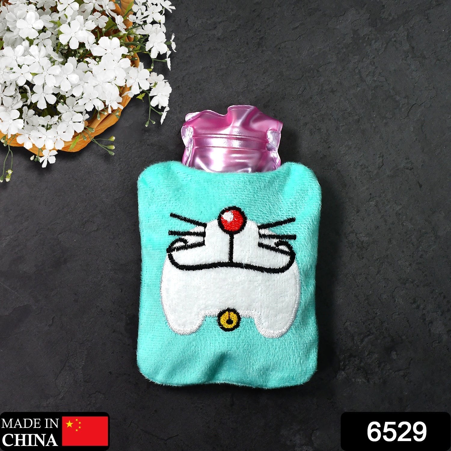 6529 Doremon Cartoon small Hot Water Bag with Cover for Pain Relief, Neck, Shoulder Pain and Hand, Feet Warmer, Menstrual Cramps. Eshaan Traders