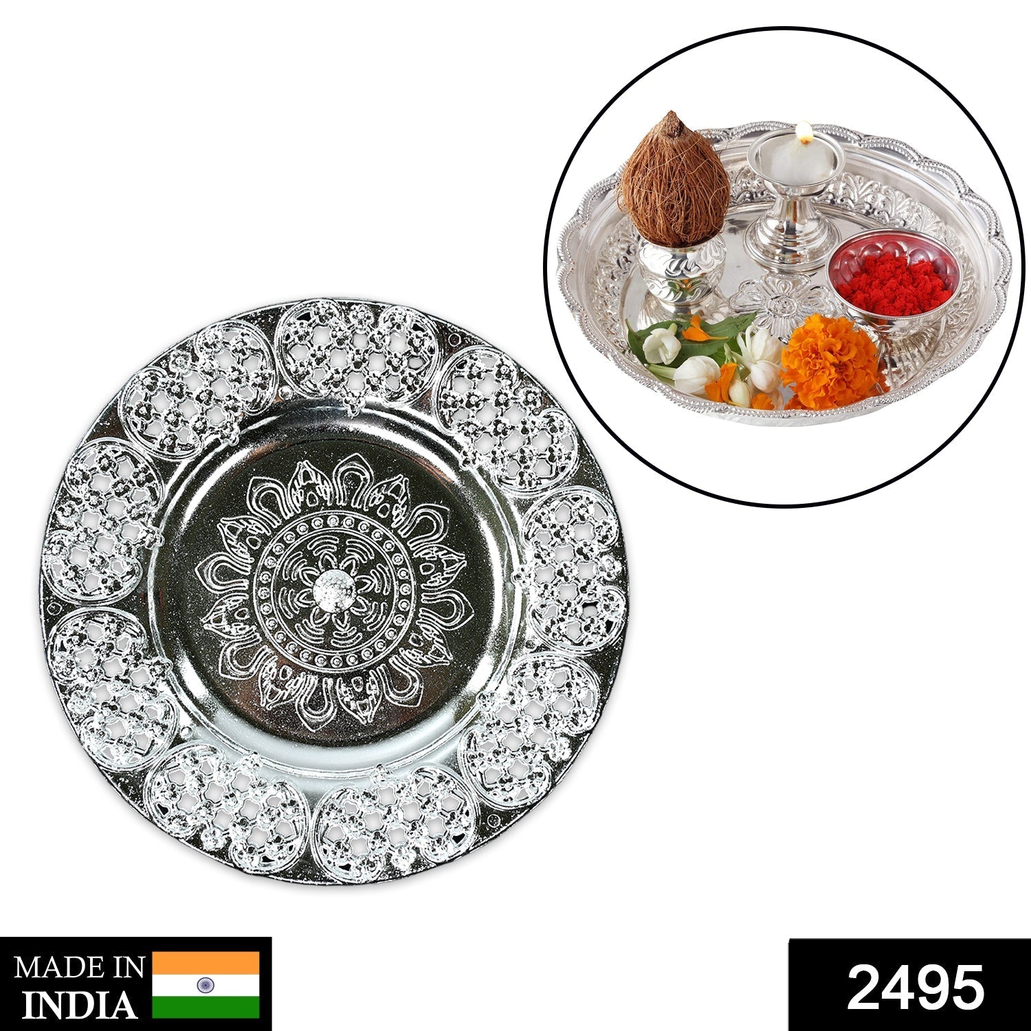 2495-silver-plated-swastik-pooja-thali-set-glossy-puja-thali Eshaan Traders