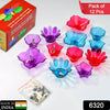 6320 Magical Reflection Diya Set with 6 Attractive Design Cup Set Of 12 Pieces DeoDap