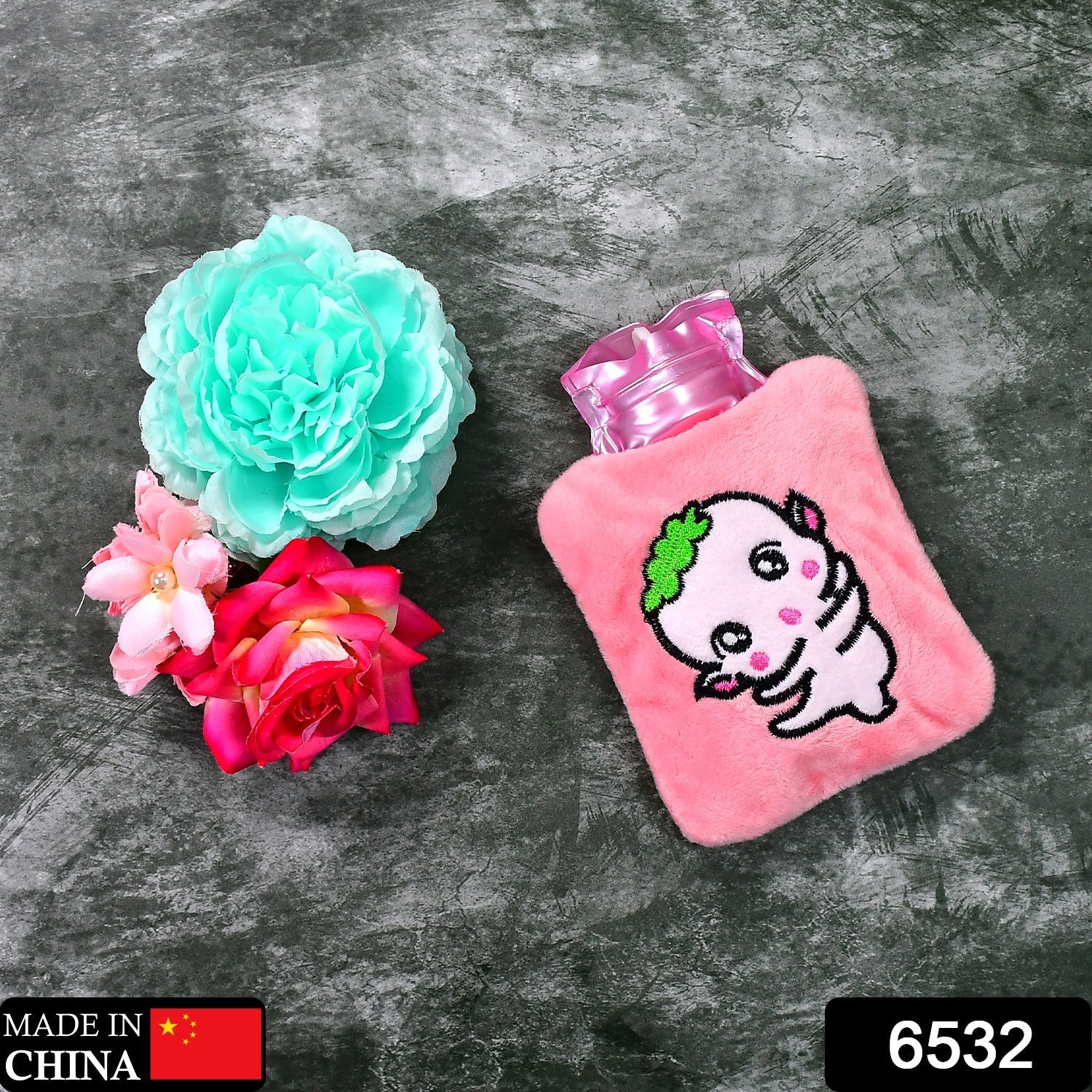 6532 Pink Cartoon small Hot Water Bag with Cover for Pain Relief, Neck, Shoulder Pain and Hand, Feet Warmer, Menstrual Cramps. Eshaan Traders