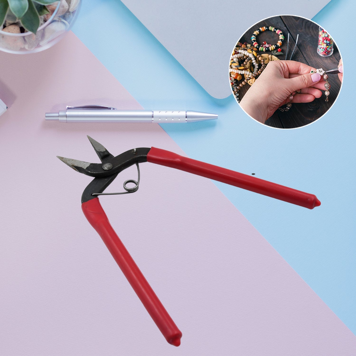 9189 Pliers DIY Tool Punching Pliers Multi-Function Small Needle Nose Pliers Oblique Nose Pliers Flat Cutting Wire Pliers, Jewelry Pliers Eshaan Traders