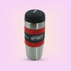 6846 Steel Travel Mug/Tumbler/Cup, Double Walled With Rubber Grip 500ml. DeoDap