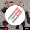 2805 MULTI-FUNCTION STAINLESS STEEL CAKE ICING SPATULA FLAT ANGULAR TRIANGLE PALLET KNIFE SET DeoDap