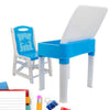 4594 Study Table And Chair Set For Boys And Girls With Small Box Space For Pencils Plastic High Quality Study Table (Blue) Eshaan Traders