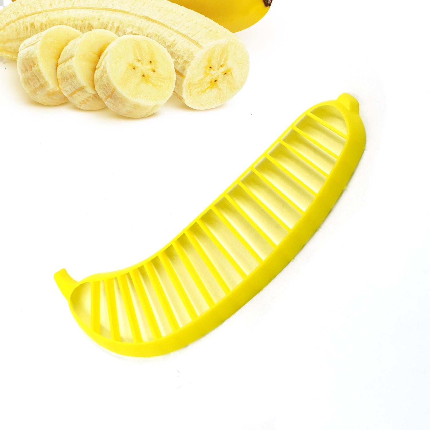 5897 Banana Slicer- Perfect for Fruit Salads Handle Plastic Banana Fruit Slicer Cutter Chopper Eshaan Traders