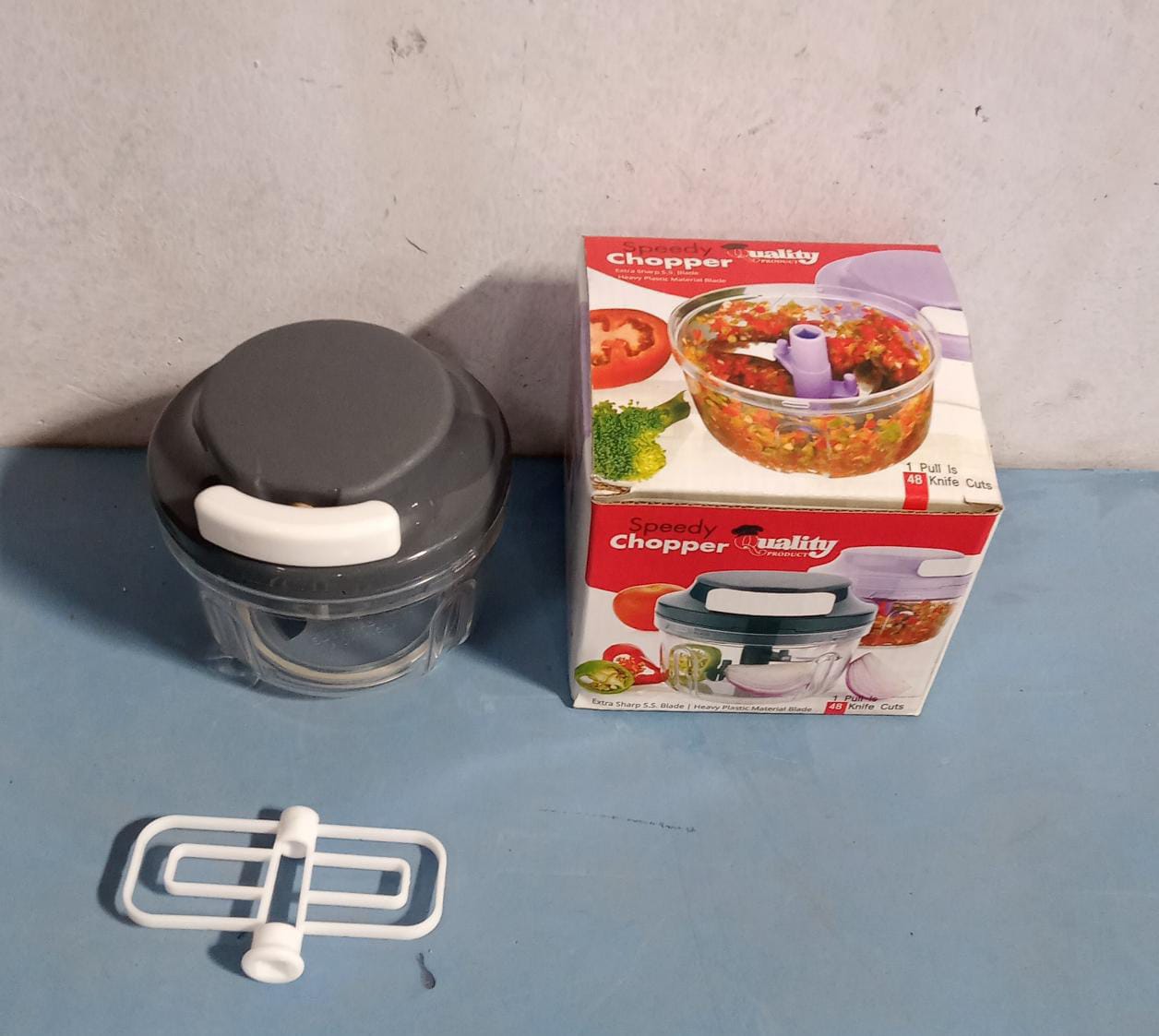 2664 Quick 2in1 Chopper and Slicer Used Widely for chopping and Slicing of Fruits, Vegetables, Cheese Etc. Including All Kitchen Purposes. Eshaan Traders