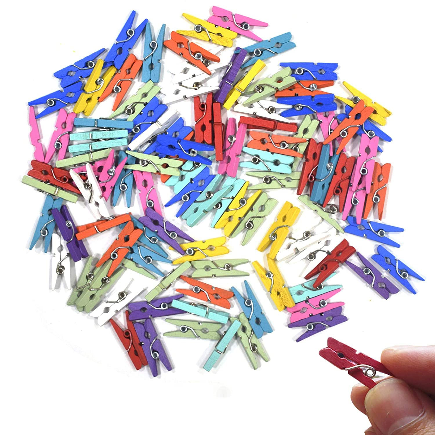 1345 Multipurpose Wooden Clips /Cloth Pegs (Small, 50 Pcs) DeoDap