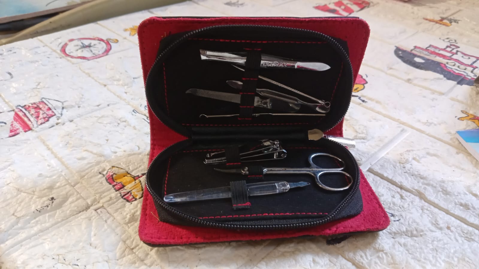 6835 Nail Scissors Professional Nail Clippers Kit Manicure Set 8 Pieces Top Grade Stainless Steel Grooming Kit With Travel Case For Travel Or Home Manicure Set (8 Pc Set) Eshaan Traders