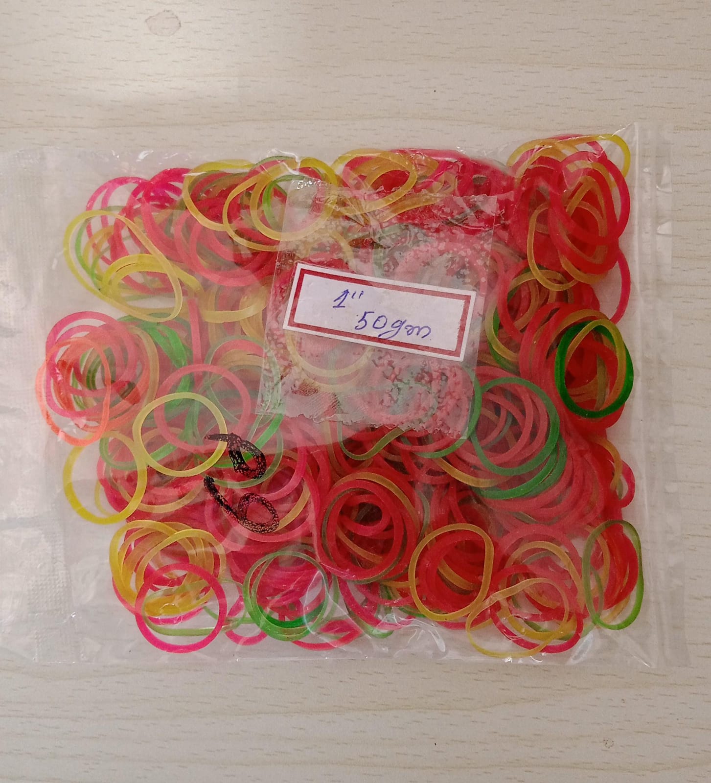 4357 Rubber Band For Office/Home and Kitchen Accessories Item Products, Elastic Rubber Bands, Flexible Reusable Nylon Elastic Unbreakable, For Stationery, School  Multicolor (1 Inch, 50 GM) Eshaan Traders