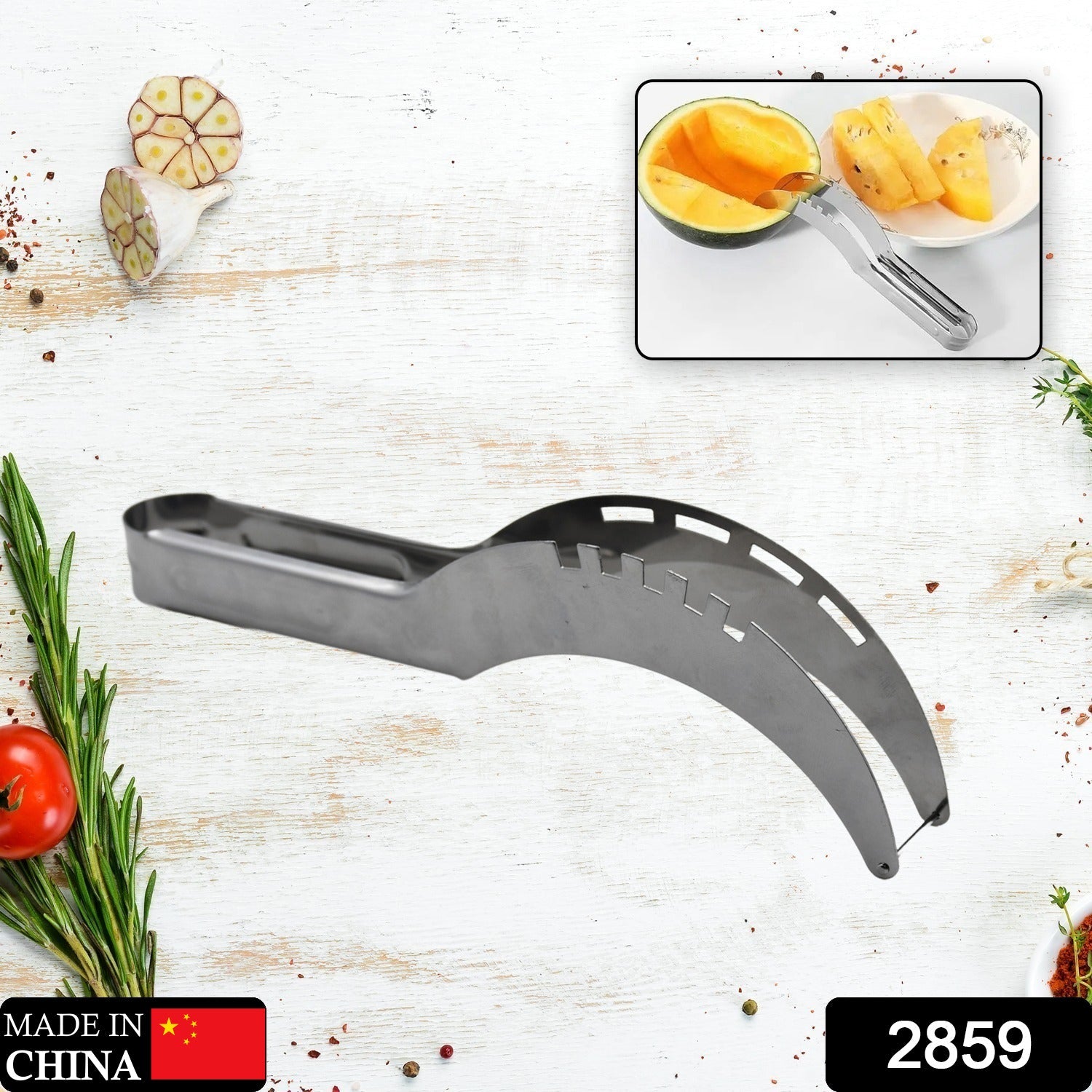 2859 Stainless Steel Watermelon Cantaloupe Slicer Knife, Corer Fruit, Vegetable Tools Kitchen Eshaan Traders