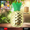 8447 Plastic Pineapple Cups With Straw Pineapple Party Favors Summer Hawaiian and Beach Party Decorations for Kids Adults With Brown Box(1 Pc) Eshaan Traders