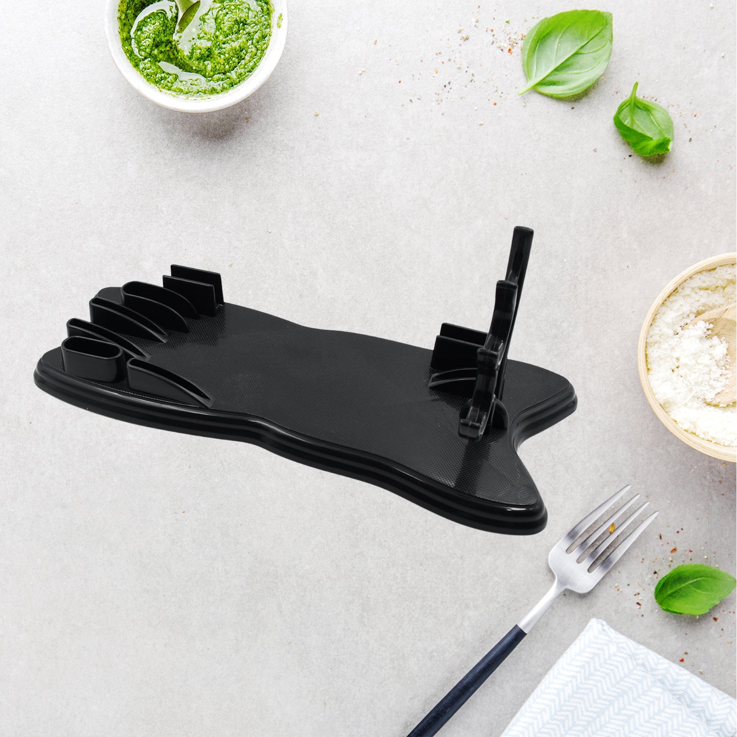 5914  Plastic Kitchen Knife Drawer Organizer, Knife Stand Storage for your kitchen. Replace your knife block with a revolutionary product. Clear your counter top of clutter, and easily identify the desired knife (1pc) Eshaan Traders