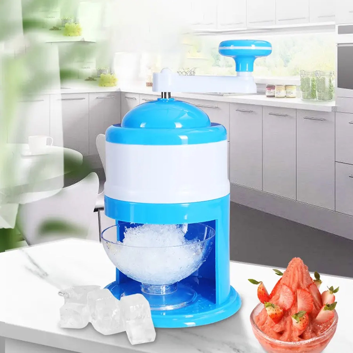 5771 Portable Gola Maker Ice Crusher and Shaved Ice Machine, Hand Shaved Ice Machine Manual Fruit Smoothie Machine Mini Household Ice Shaver Small Ice Crusher Eshaan Traders