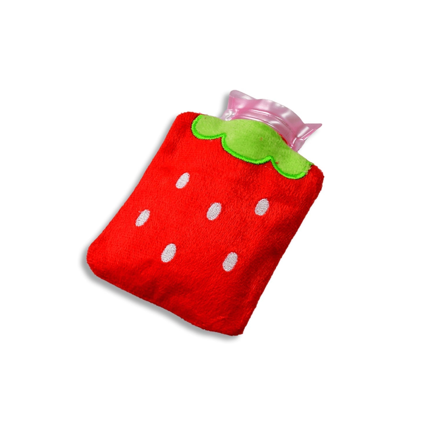 6516 Strawberry small Hot Water Bag with Cover for Pain Relief, Neck, Shoulder Pain and Hand, Feet Warmer, Menstrual Cramps. Eshaan Traders