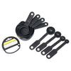 106 Plastic Measuring Cups and Spoons (8 Pcs, Black) Eshaan Traders