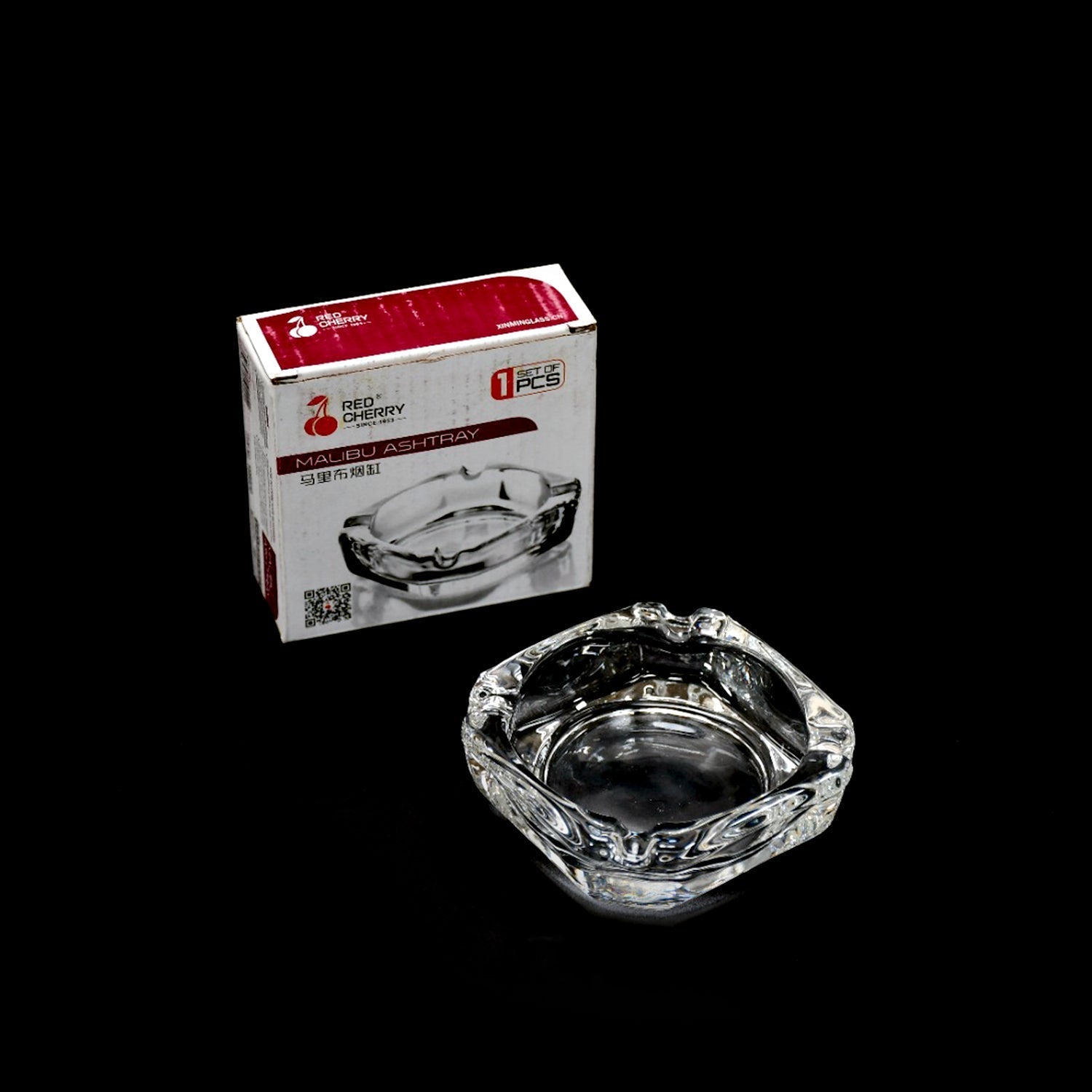 4064 Glass Brunswick Crystal Quality Cigar Cigarette Ashtray Round Tabletop for Home Office Indoor Outdoor Home Decor Eshaan Traders